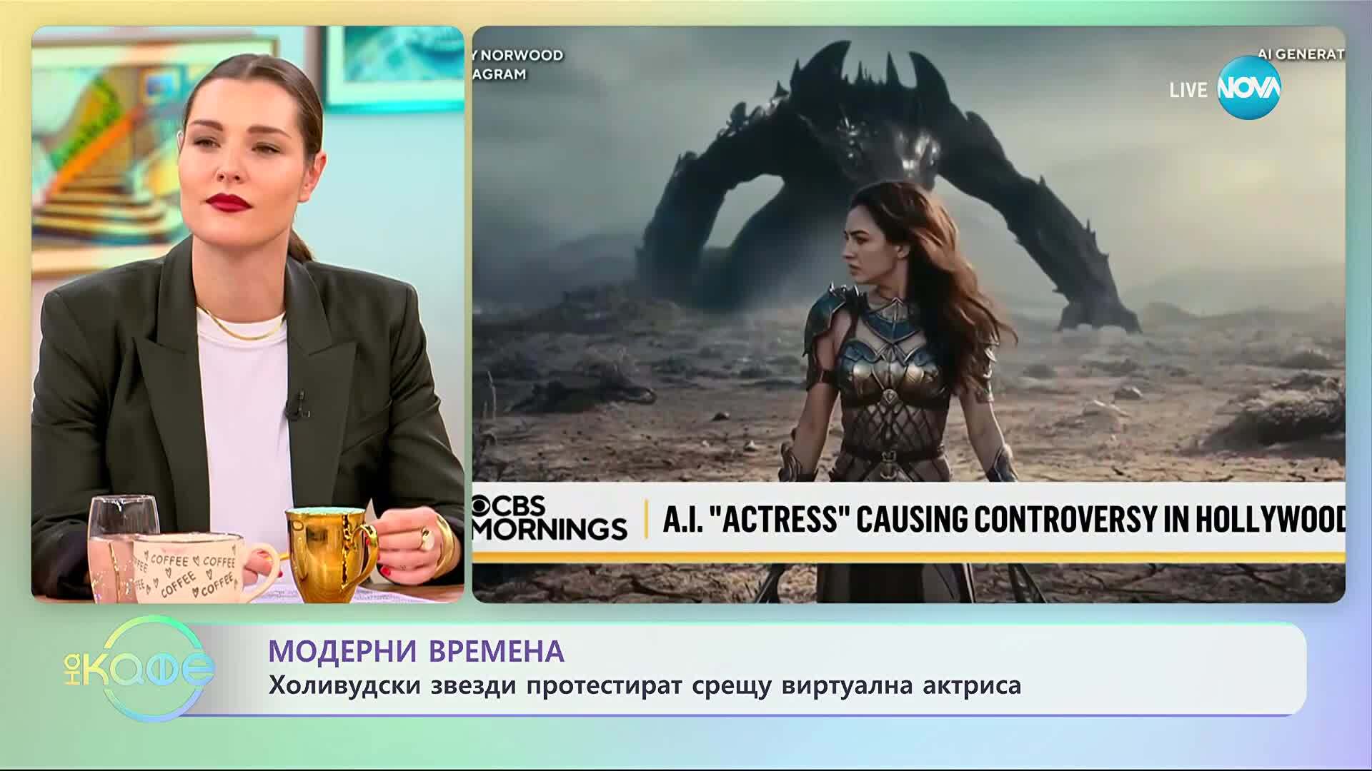 Холивудски звезди протестират срещу виртуална актриса - „На кафе” (02.10.2025)
