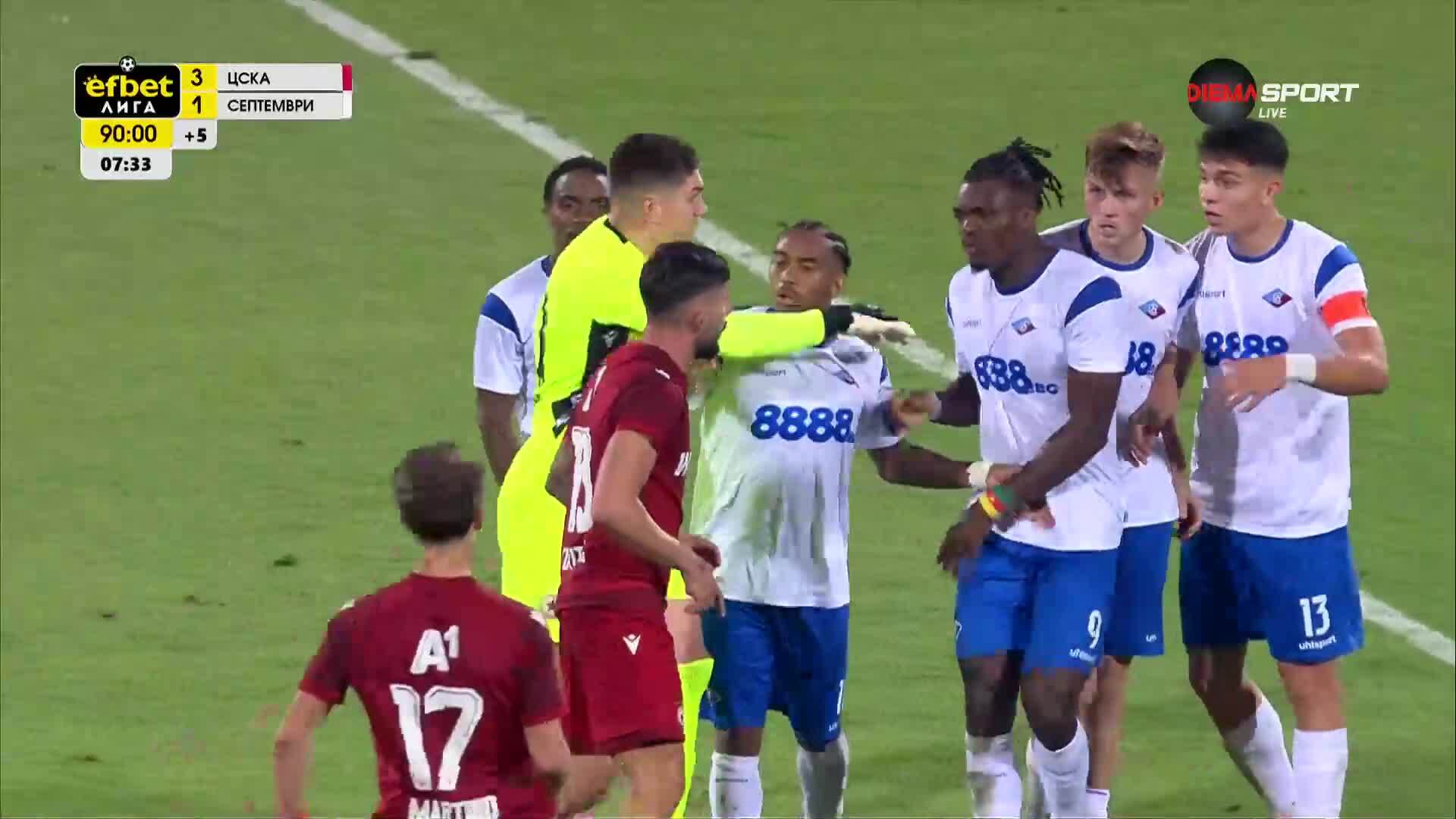 Напрежение между играчите на ЦСКА и Септември