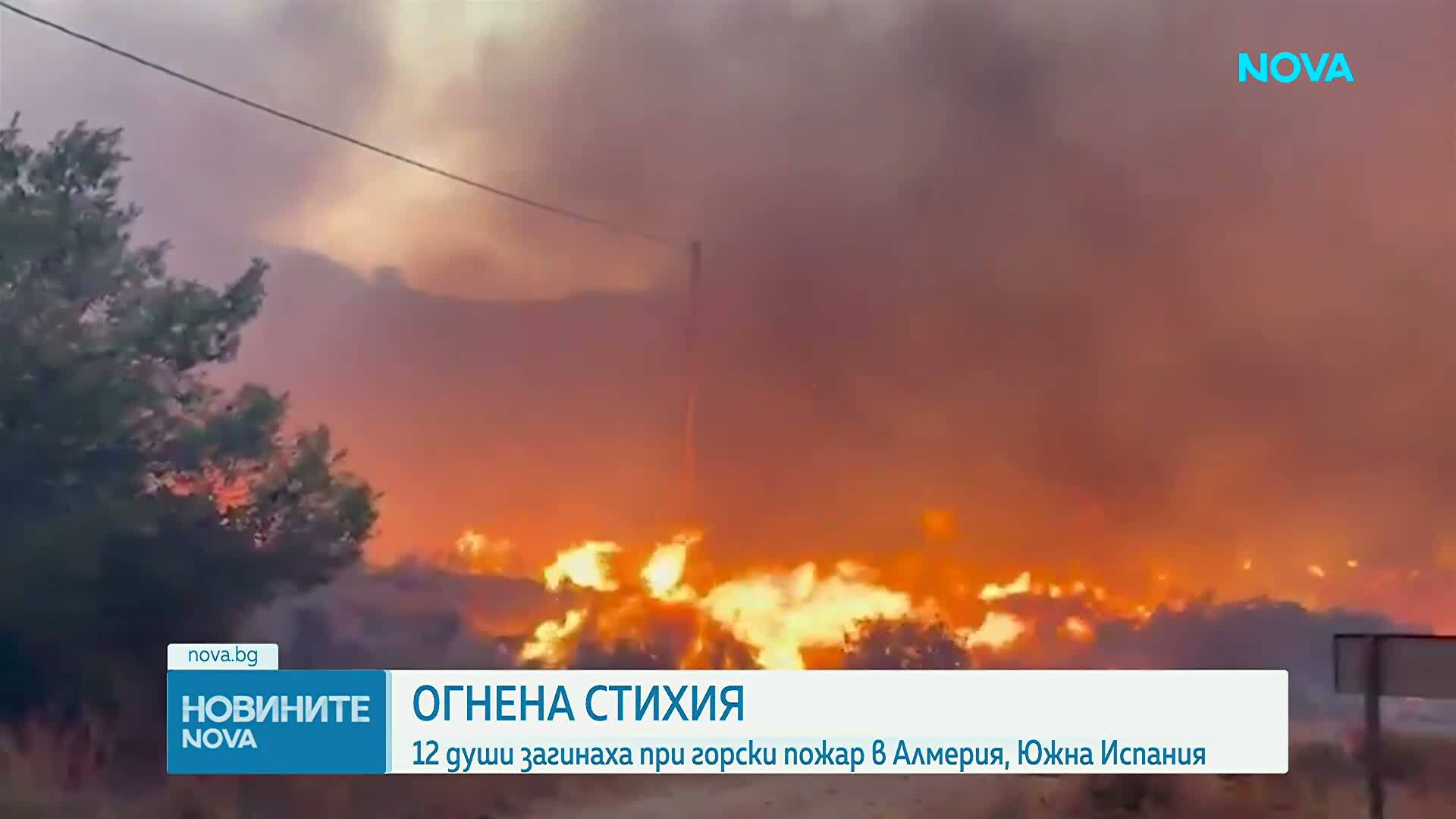 12 загинали при горски пожар в Южна Испания