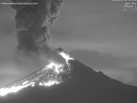 Вулканът Попокатепетъл отново се активизира