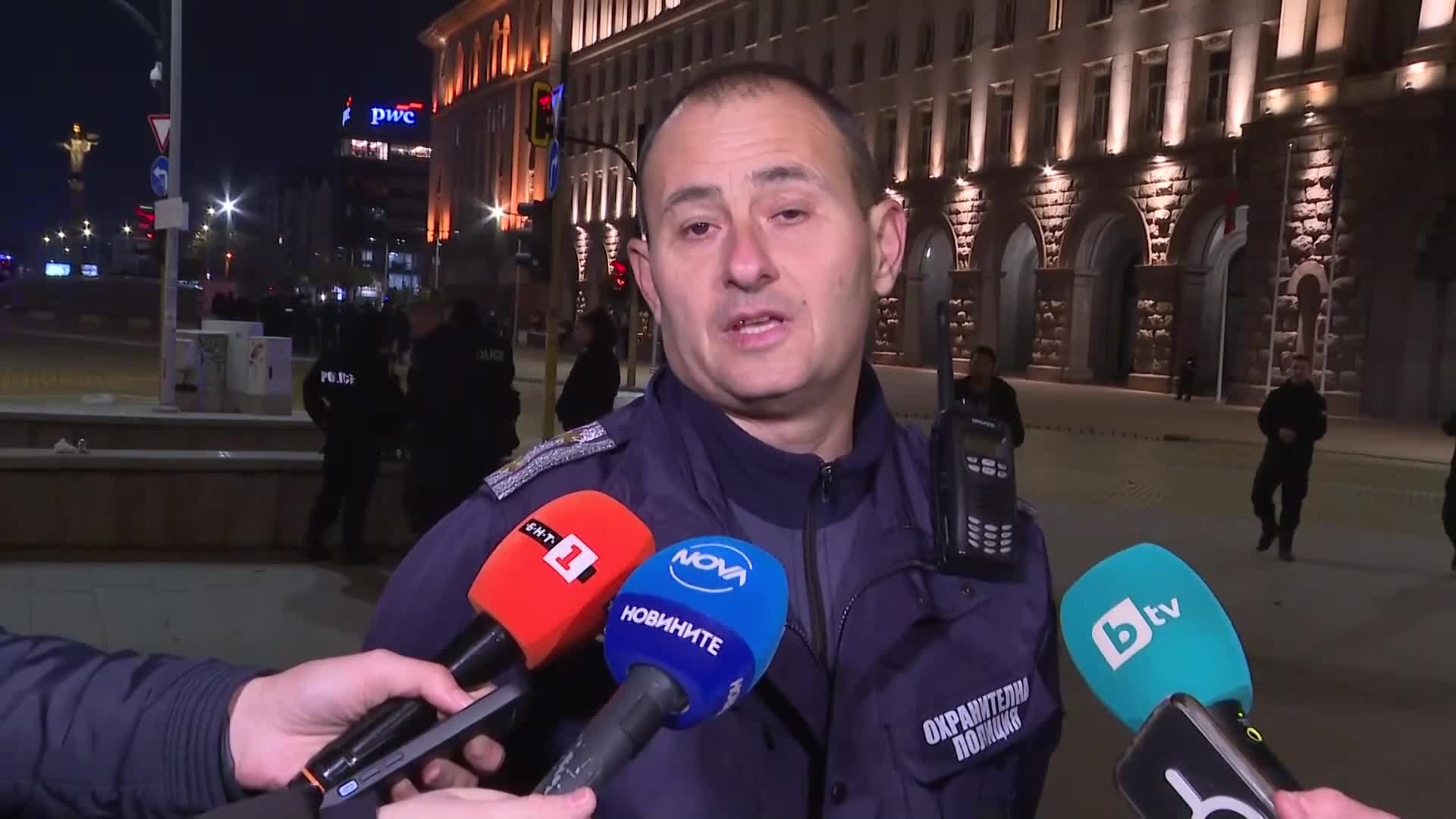 Брифинг на СДВР за мерките на протеста тази вечер в София