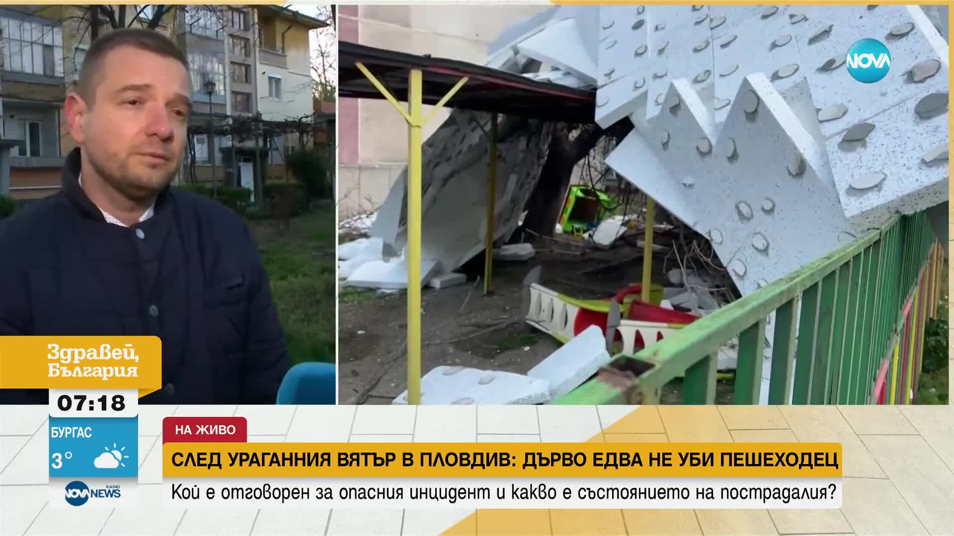 СЛЕД УРАГАННИЯ ВЯТЪР: Продължава разчистването на щетите в Пловдив