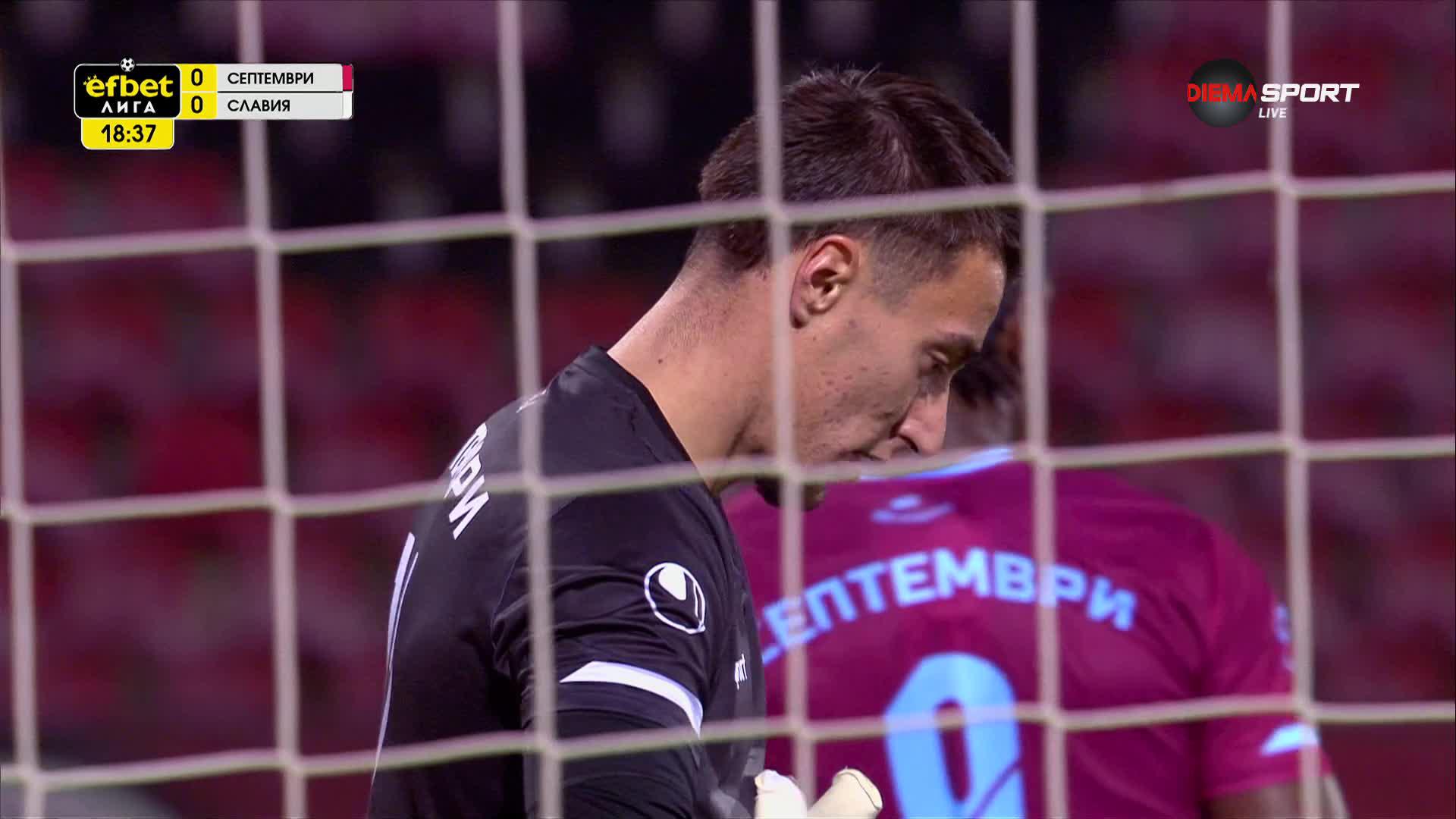 Септември - Славия 0:0 /първо полувреме/