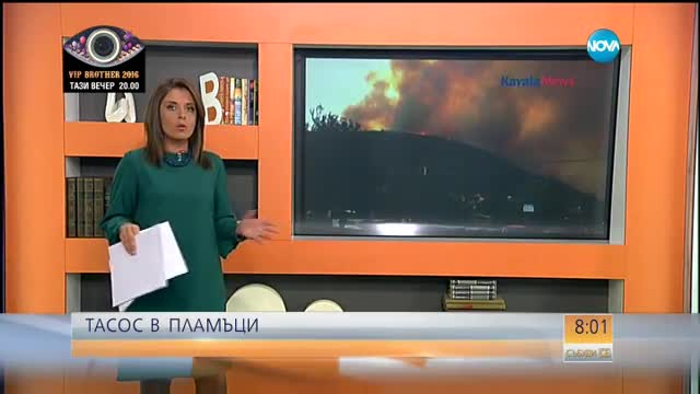 Пожарът на Тасос продължава да бушува (ВИДЕО+СНИМКИ)