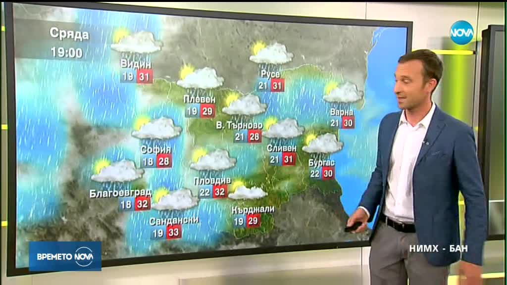 Прогноза за времето (01.08.2018 - сутрешна)