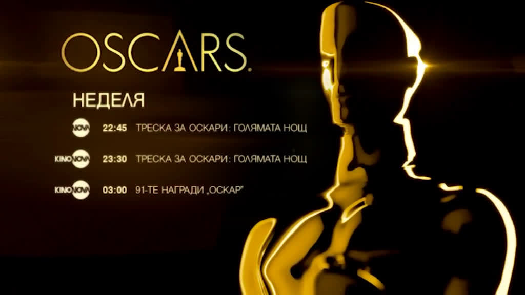 91-те награди „Оскар” в нощта на 24 срещу 25 февруари по KINO NOVA