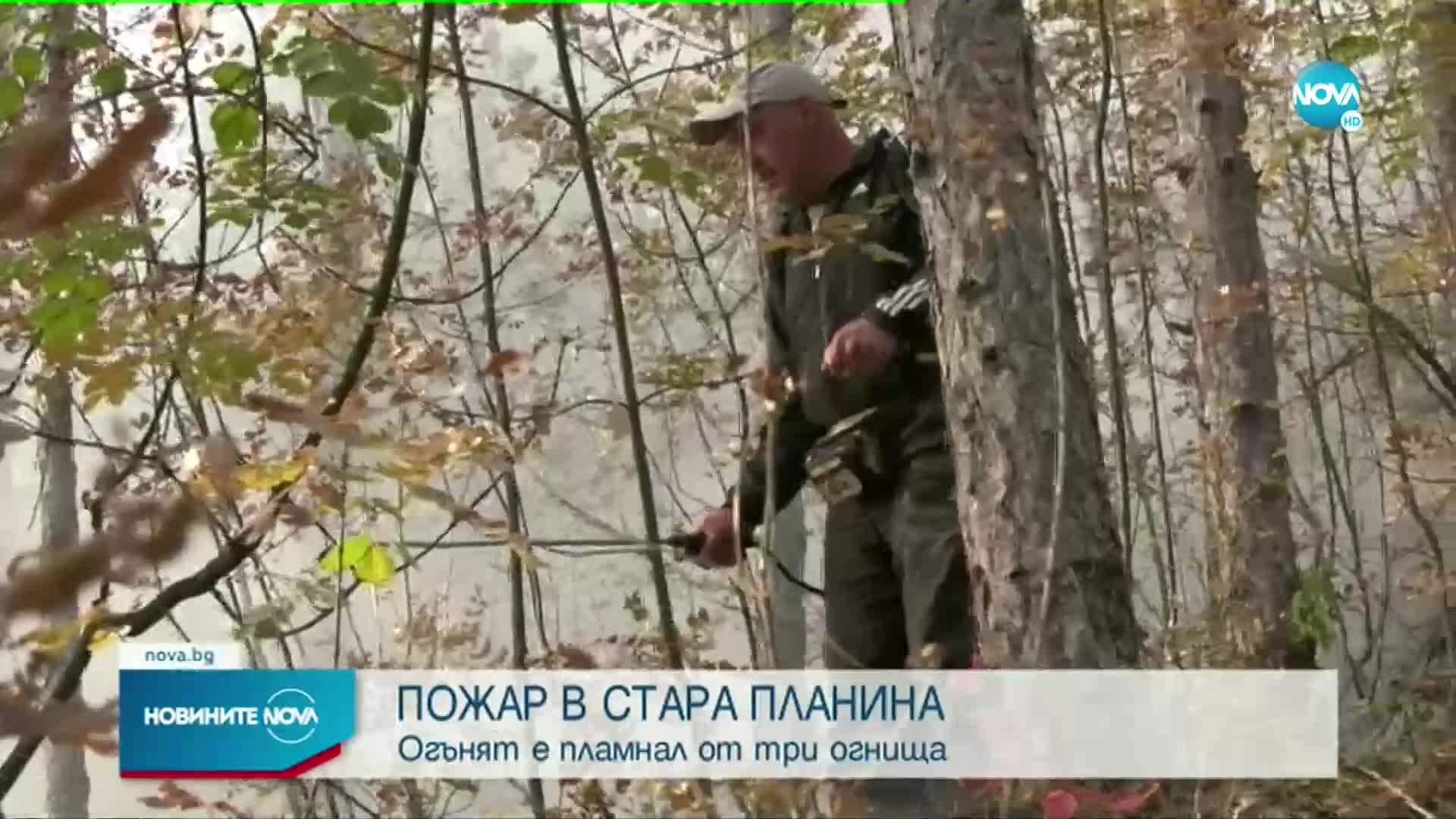 Пожар избухна в Стара планина над Карлово