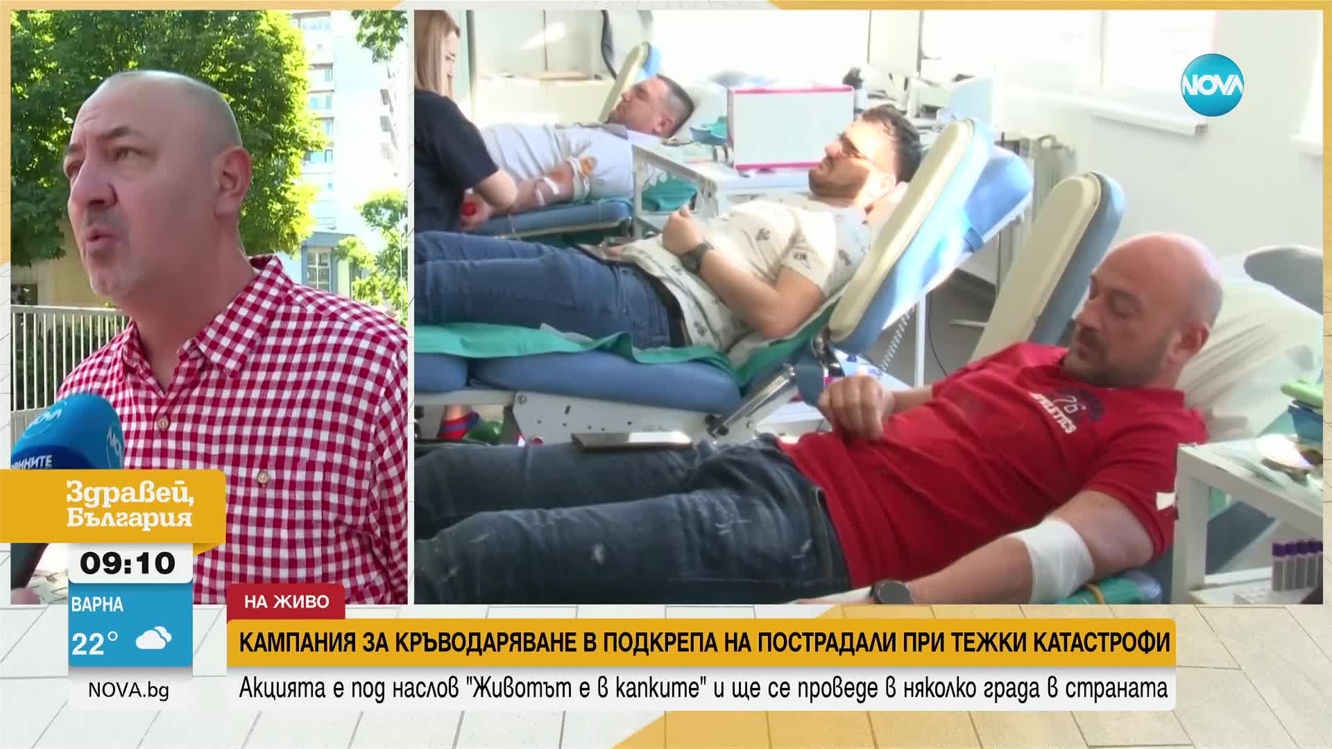 Кампания за кръводаряване в подкрепа на пострадали при катастрофи