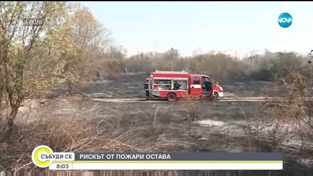 Рискът от пожари остава висок и в събота