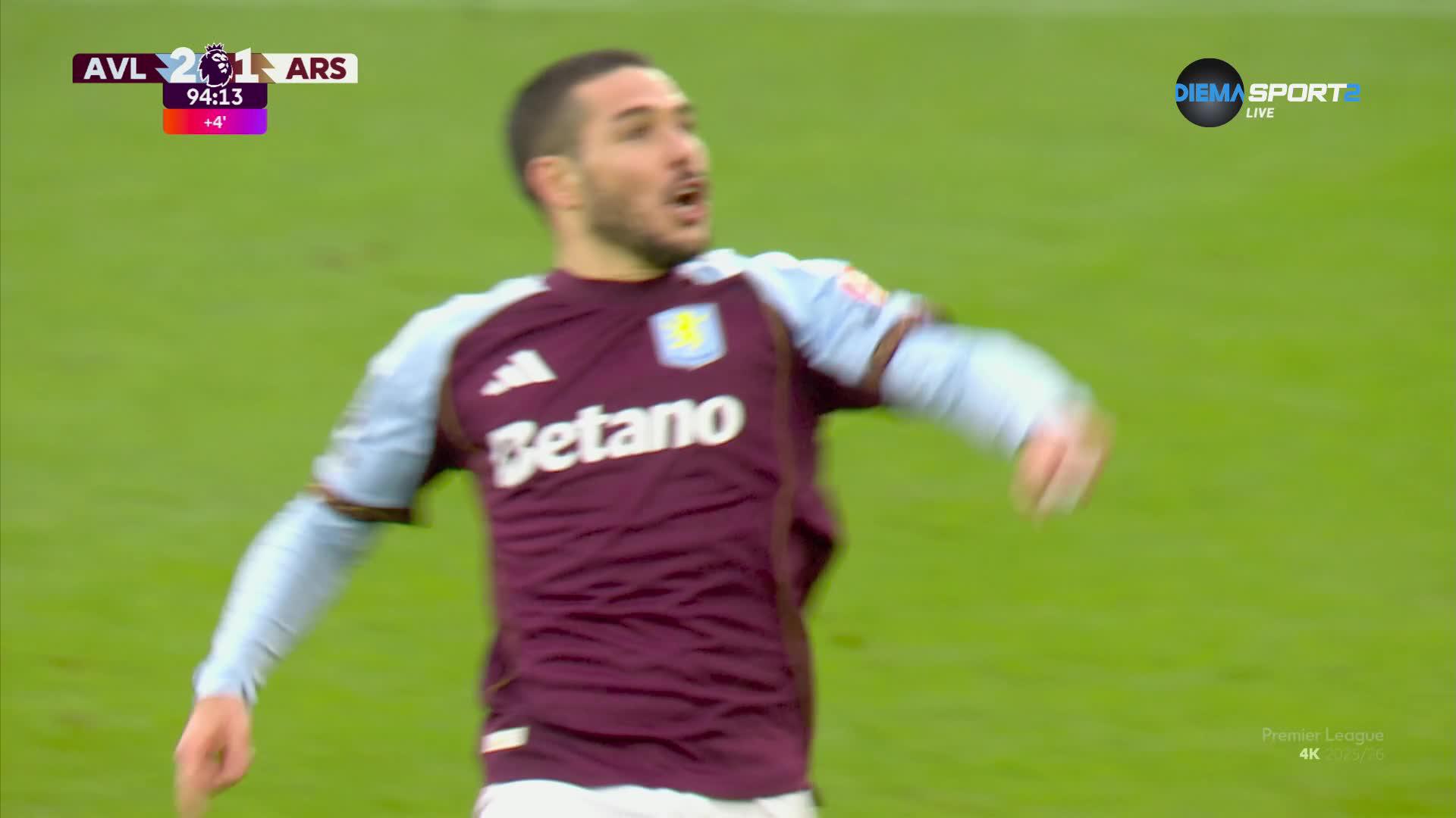 Aston Villa with a Spectacular Goal vs. Arsenal