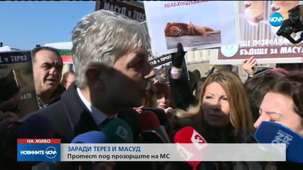 ЗАРАДИ ДВЕТЕ ЛЪВЧЕТА: Протест под прозорците на МС