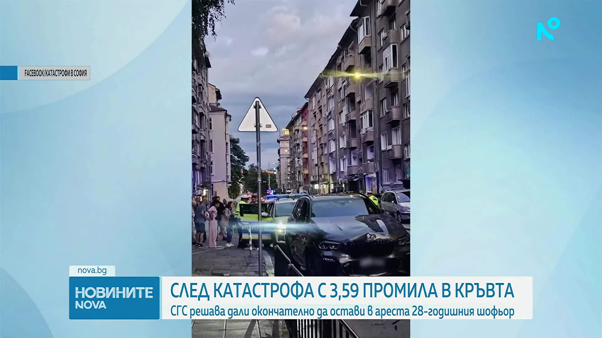 Решават дали шофьорът с 3,59 промила алкохол остава окончателно в ареста