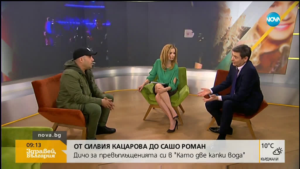 ОТ СИЛВИЯ КАЦАРОВА ДО САШО РОМАН: Дичо за превъплъщението си в „Като две капки вода”