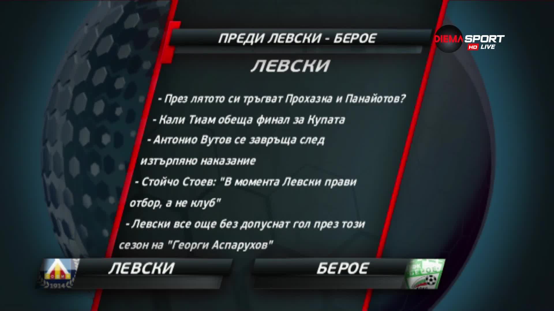 Левски и Берое в битка за по-добра позиция в челната шестица