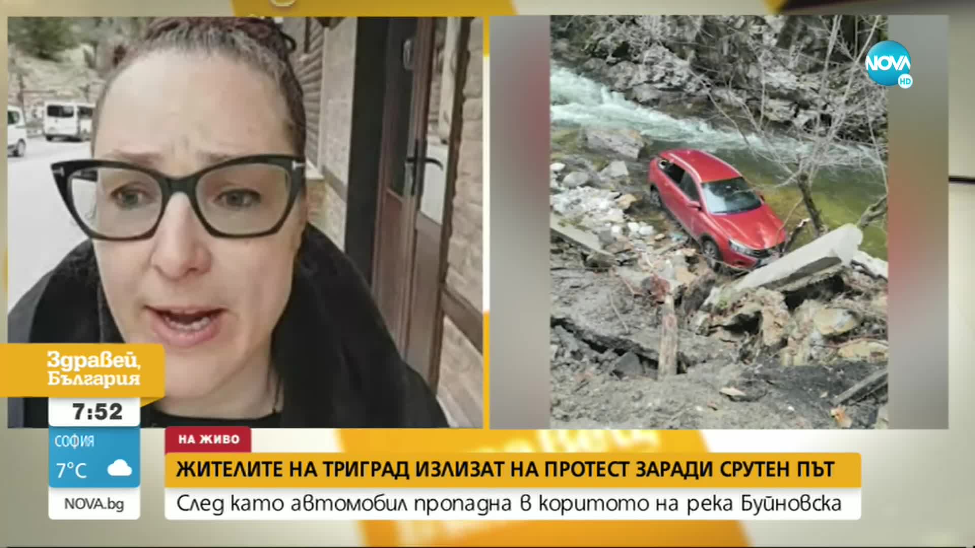 Кола пропадна в река на пътя към село Ягодина