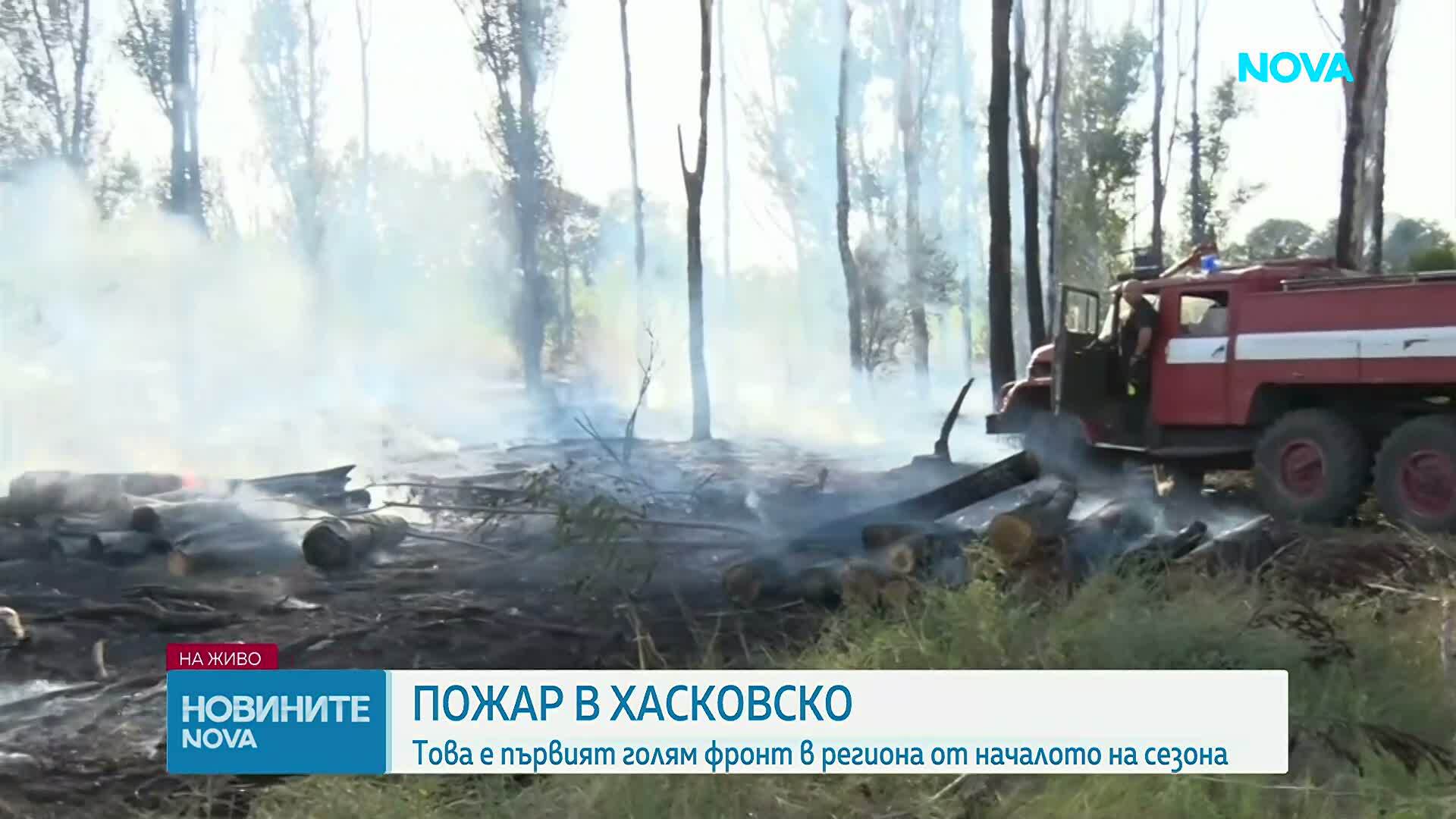 Голям пожар избухна в Хасковско