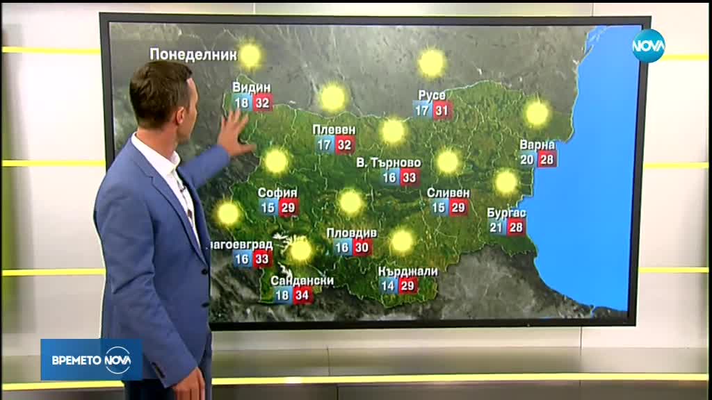 Прогноза за времето (13.08.2018 - сутрешна)