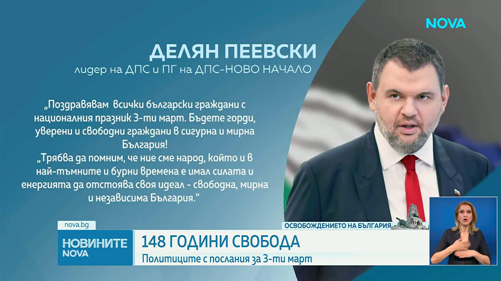 Българските политици отправиха поздравления по случай 3 март