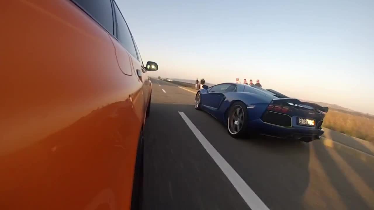 Българско Audi Rs6 наказва Lamborghini Aventador в Румъния !