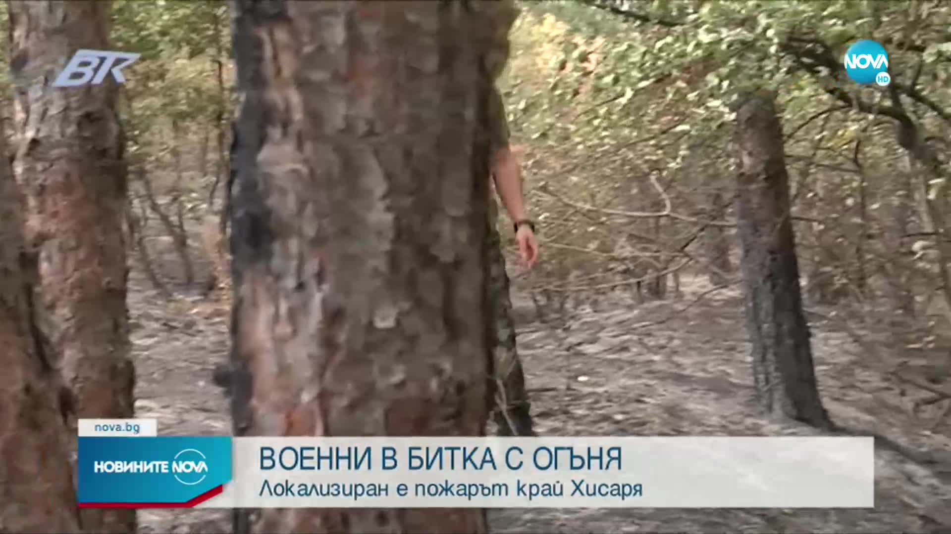 Пожар горя в горски масив край Хисаря