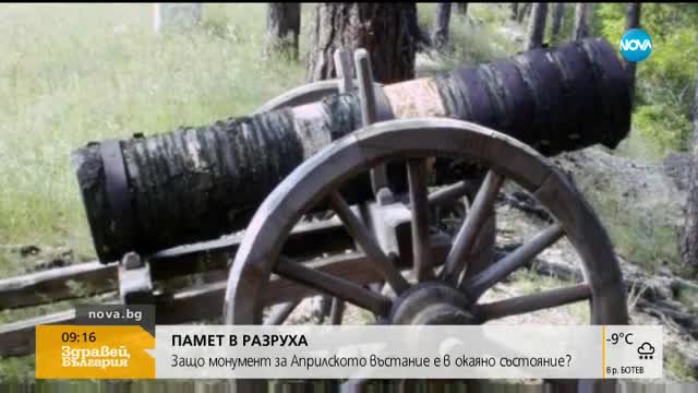 Защо монумент за Априлското въстание е в окаяно състояние?
