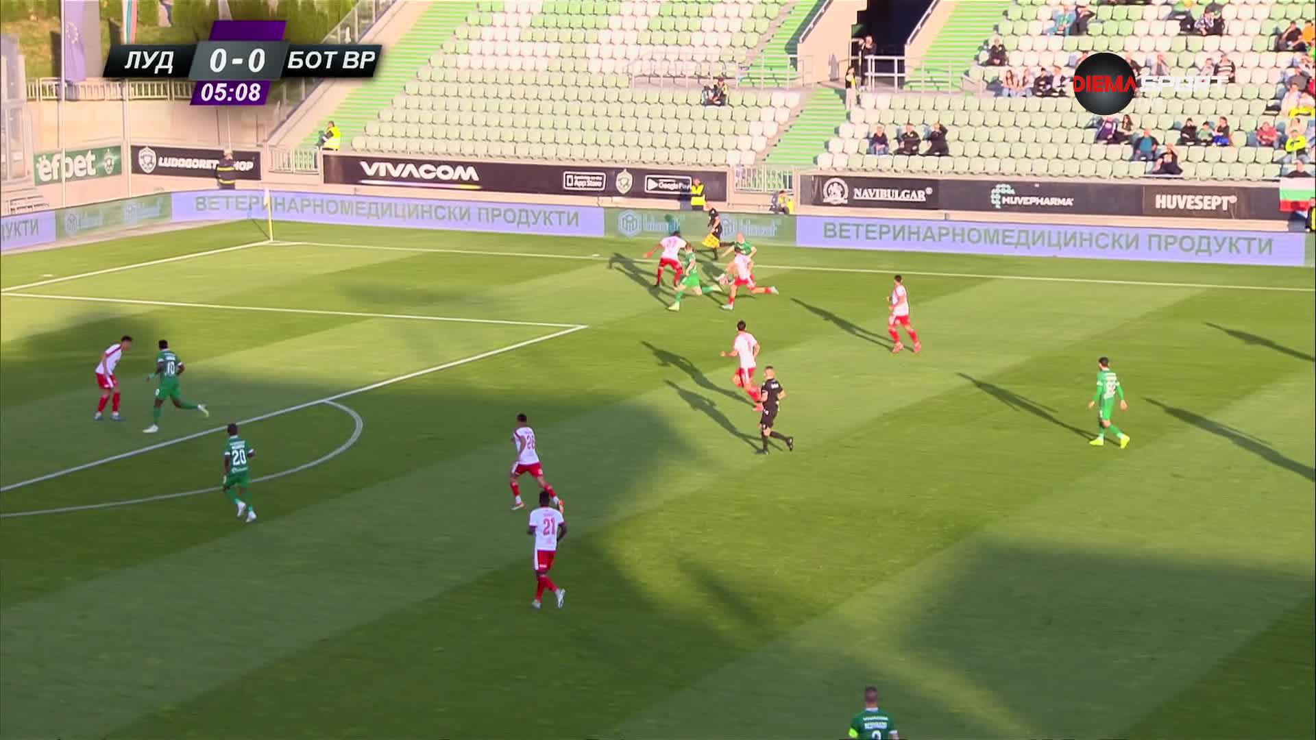 Лудогорец - Ботев Враца 2:0 /първо полувреме/