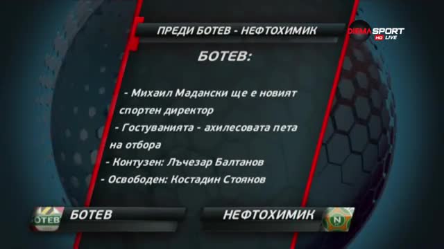 Преди Ботев Пловдив - Нефтохимик