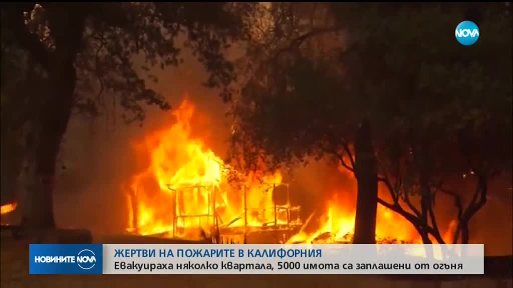 ПОЖАРИ В КАЛИФОРНИЯ: Евакуираха няколко квартала