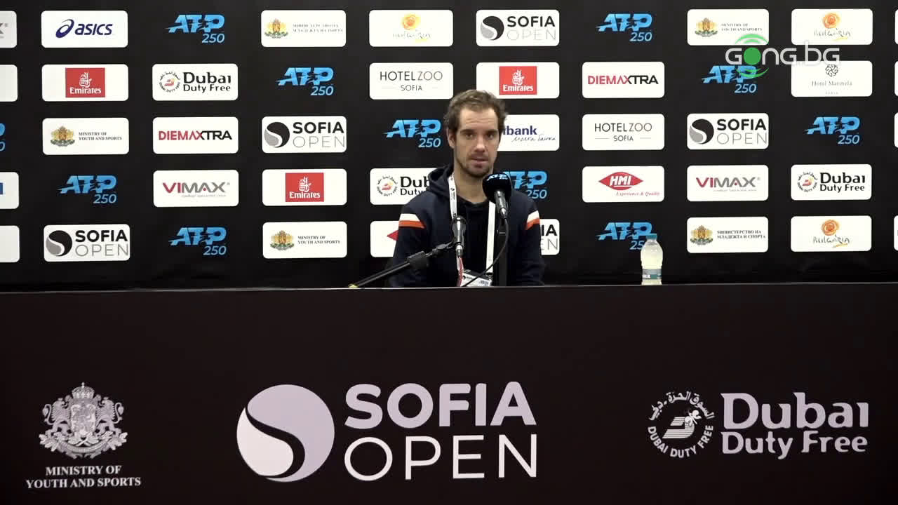 Ришар Гаске след успеха над Карбайес Баена на Sofia Open