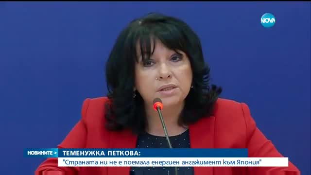 Теменужка Петкова: Не сме поемали енергиен ангажимент към Япония