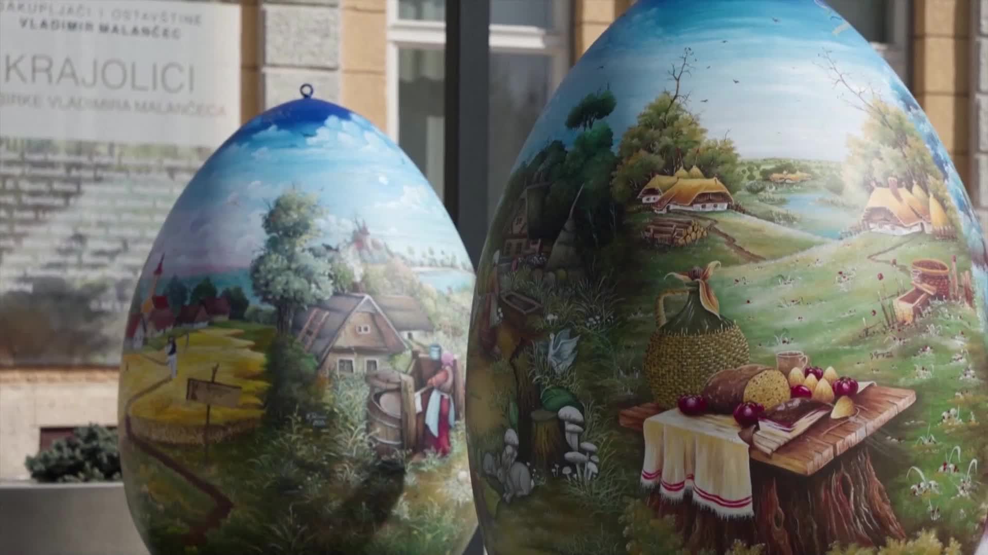 Огромни великденски яйца се появиха по улиците на град в Хърватия (ВИДЕО)