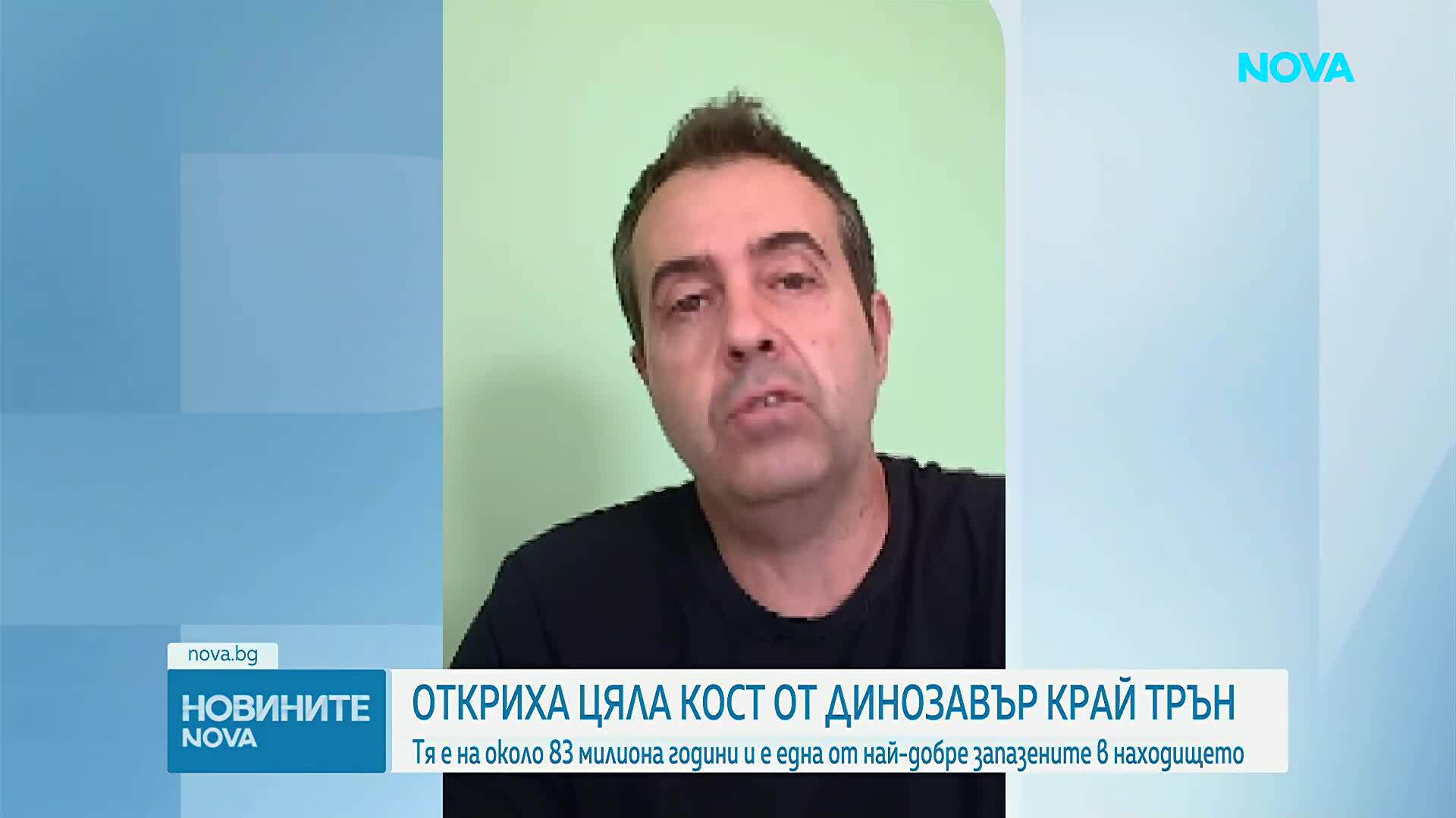 Откриха кост от динозавър на 83 милиона години край Трън