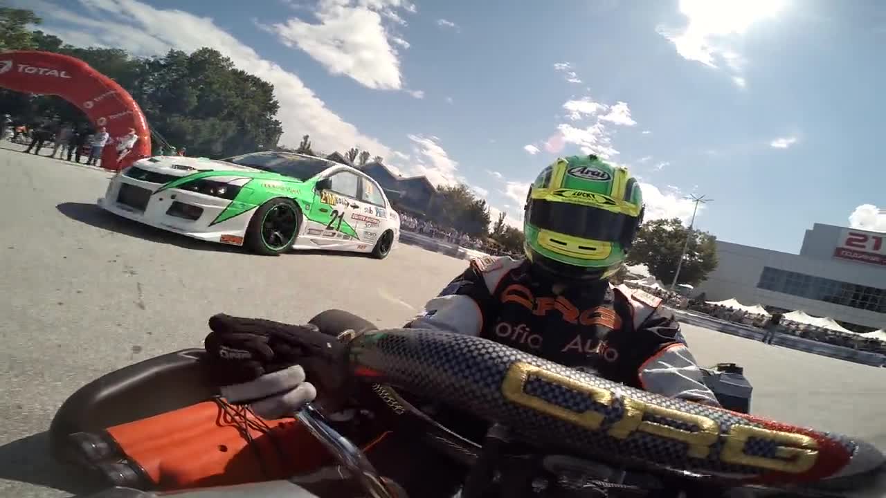 БГ картинг издухва Mitsubishi Evo 9 и Honda F4