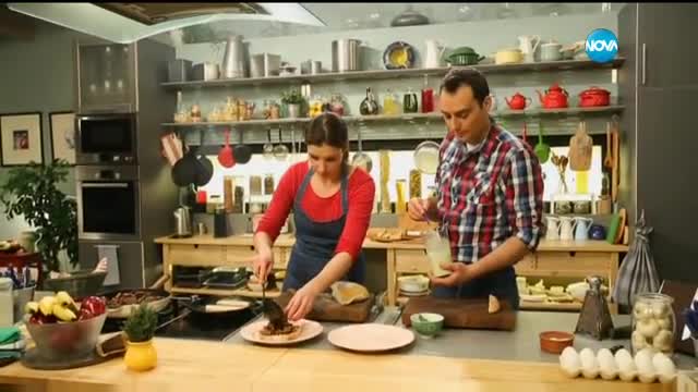 Пилешки дробчета с гъби върху препечен хляб - Бон апети (15.02.2016)