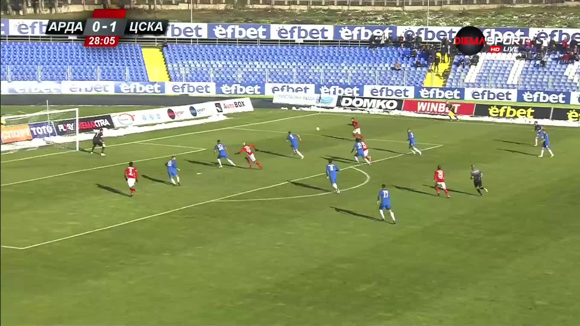 Арда - ЦСКА 0:1 /първо полувреме/