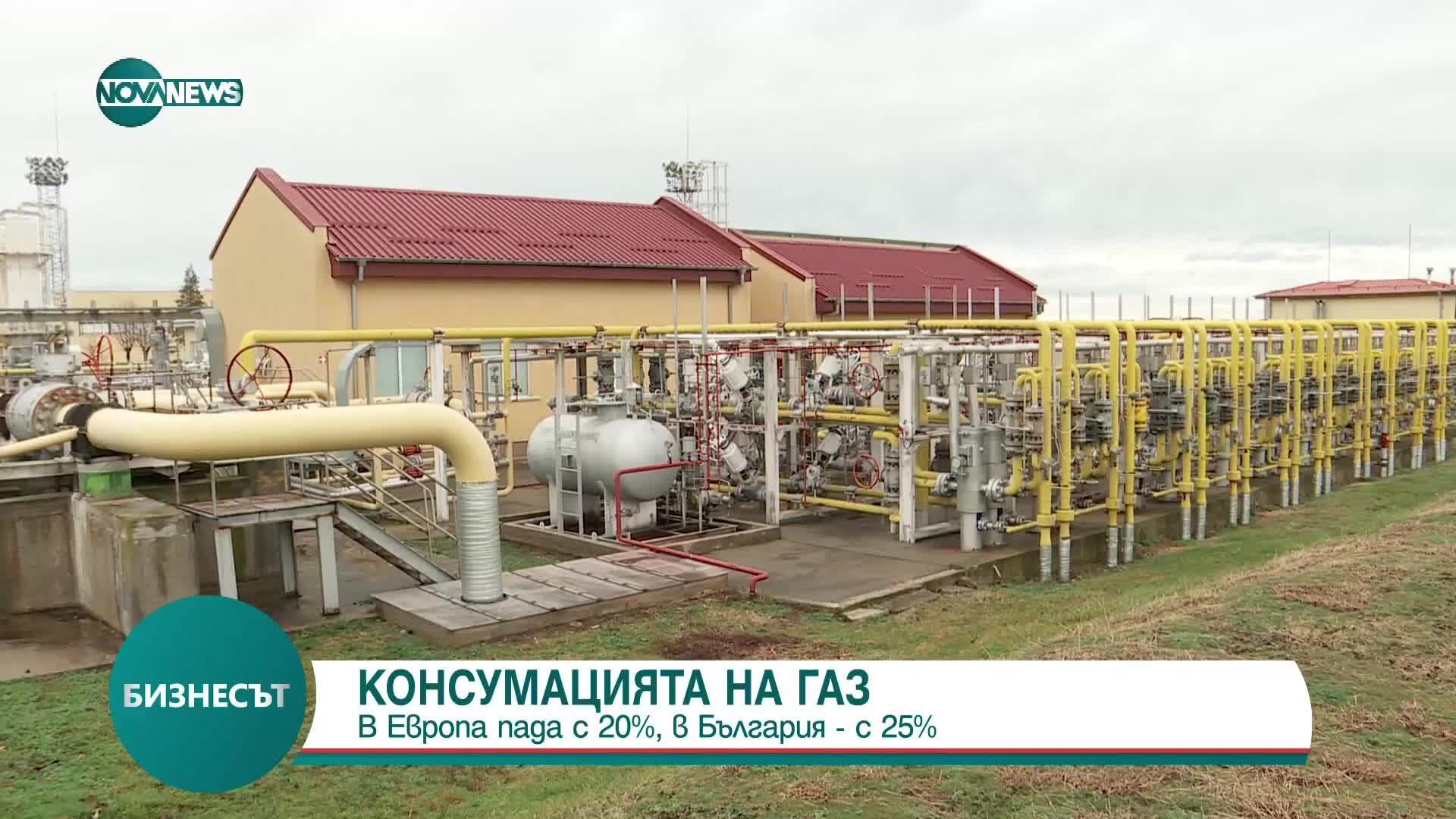 Консумацията на газ в Европейския съюз пада