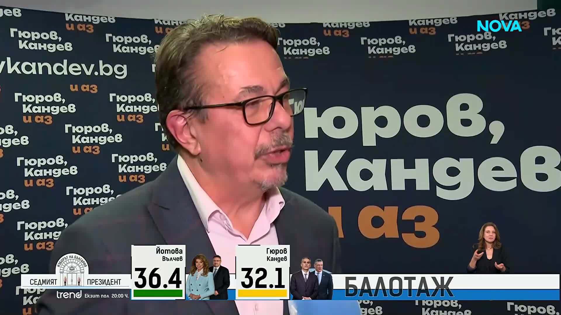 Как щабът „Гюрев – Кандев” прие предварителните резултати от изборите за президент