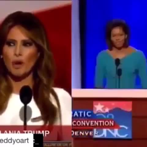 Открадна ли Мелания Тръмп речта на Мишел Обама