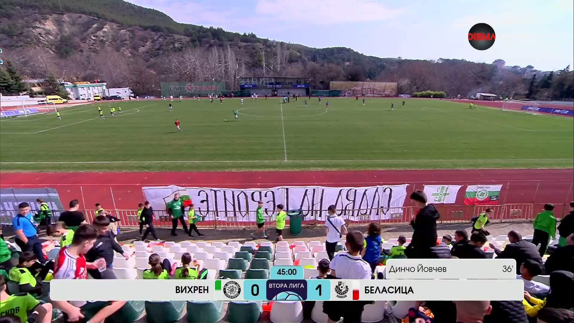 Вихрен - Беласица 0:1 /първо полувреме/