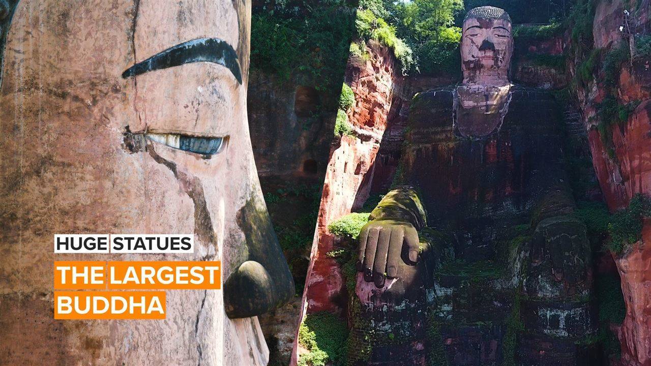 Огромни статуи: Гигантският Буда в гр. Лешан
