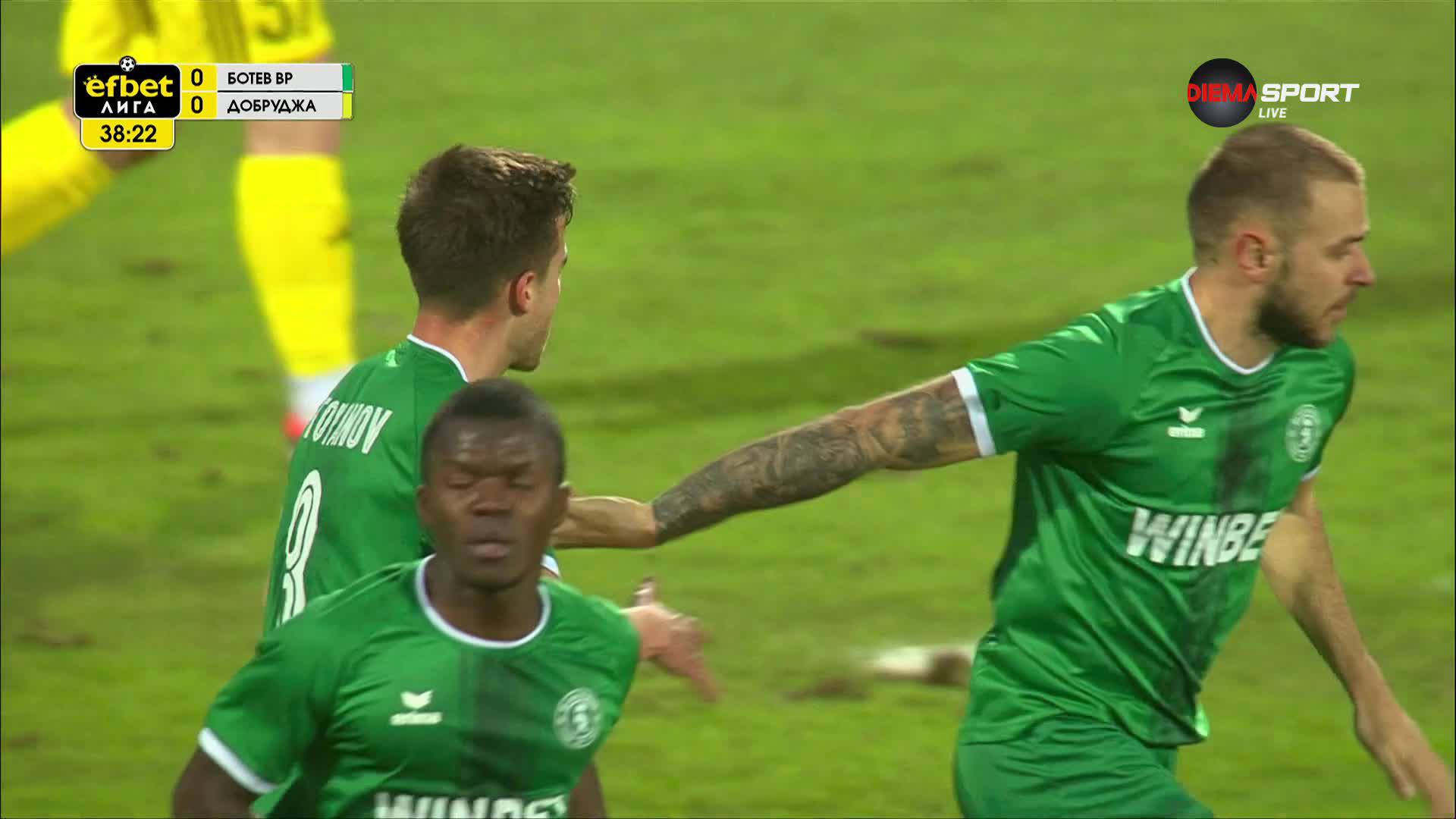 Ботев Враца - Добруджа 0:0 /първо полувреме/