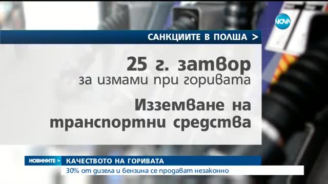 КАЧЕСТВОТО НА ГОРИВАТА: 30% от дизела и бензина се продават незаконно