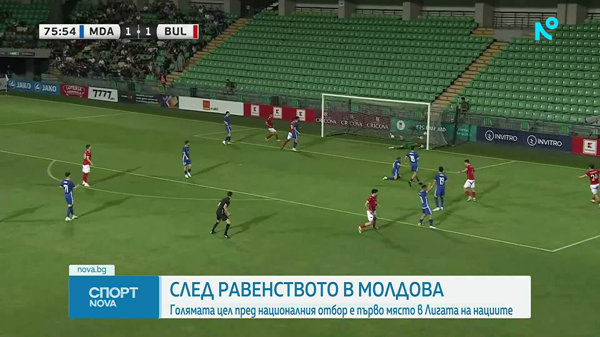 България не успя да победи Молдова, Димитров обяви голямата цел