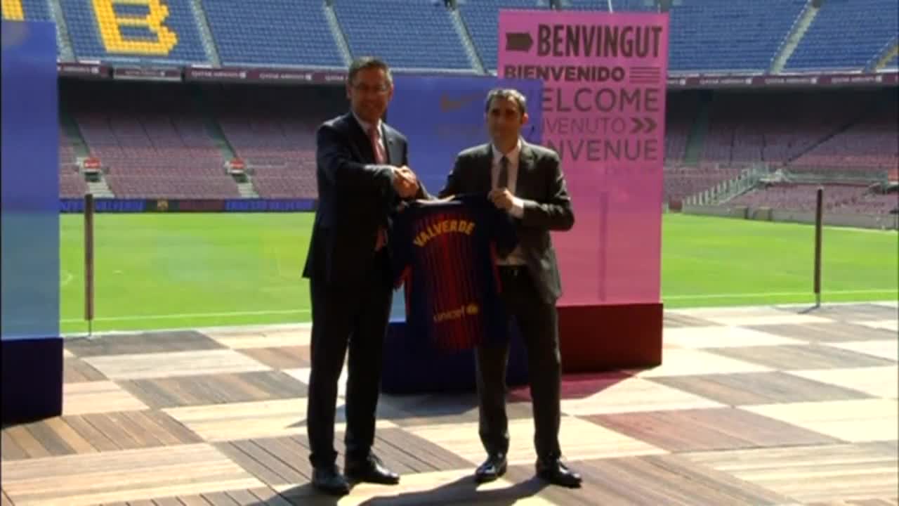 Официалното представяне на Ернесто Валверде начело на Барселона