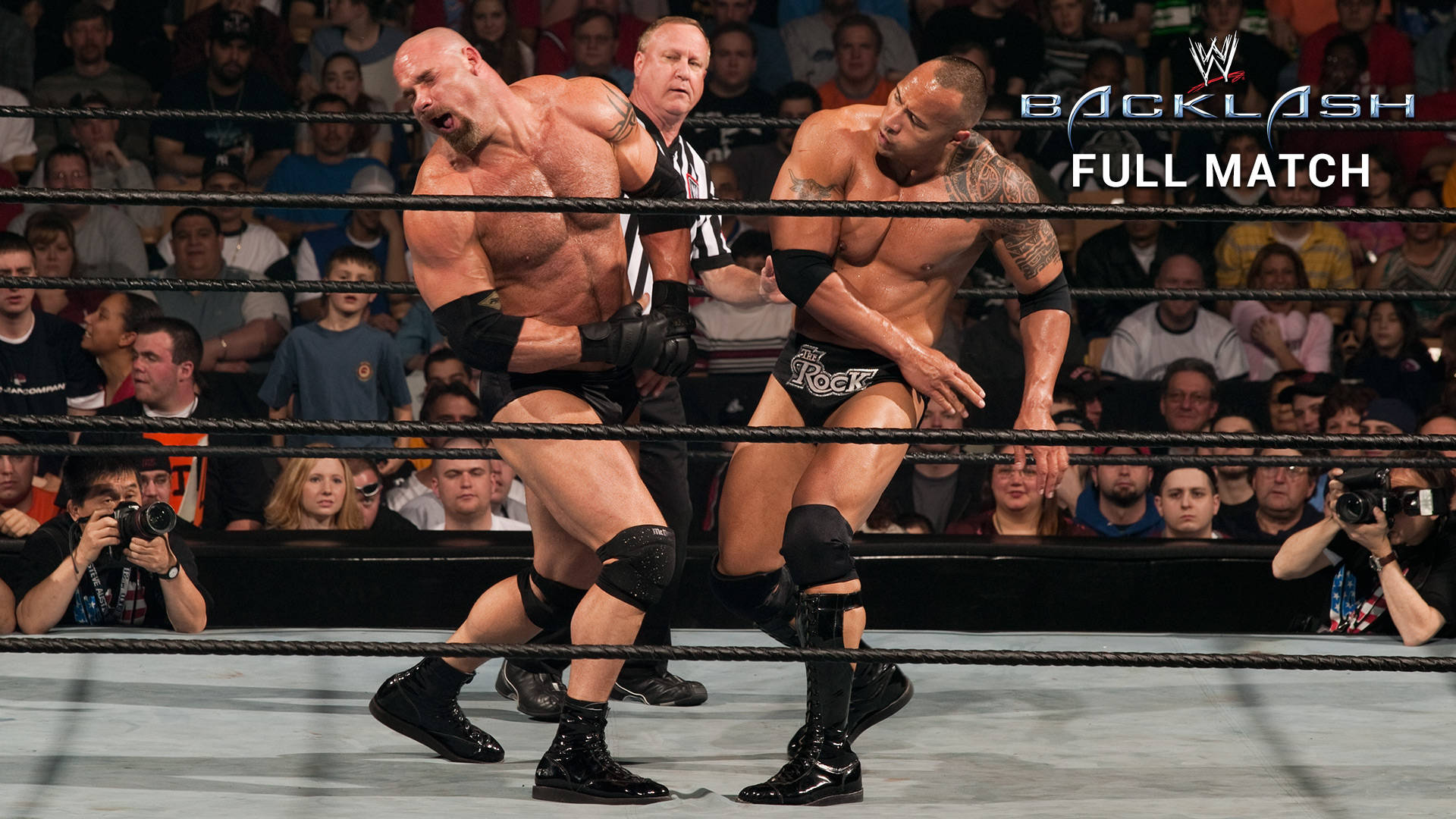 The Rock срещу Goldberg: Backlash 2003 (целият мач - WWE Network