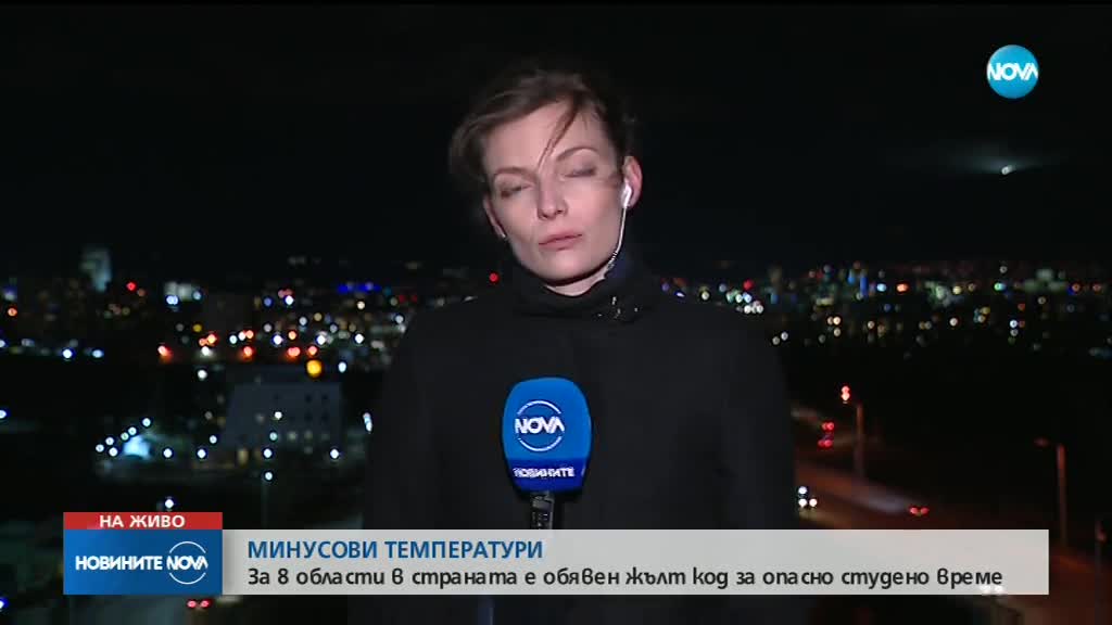 МИНУСОВИ ТЕМПЕРАТУРИ: Жълт код за 8 области в четвъртък