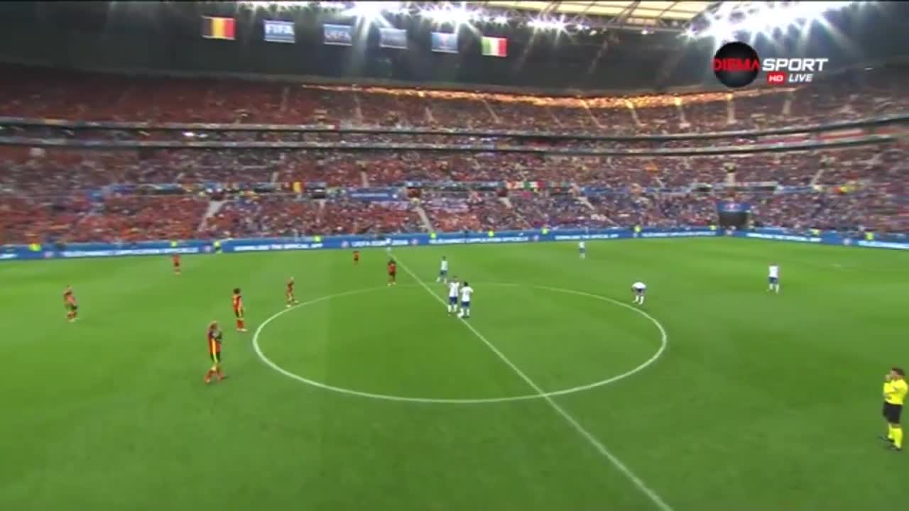 Белгия - Италия 0:1 /първо полувреме/