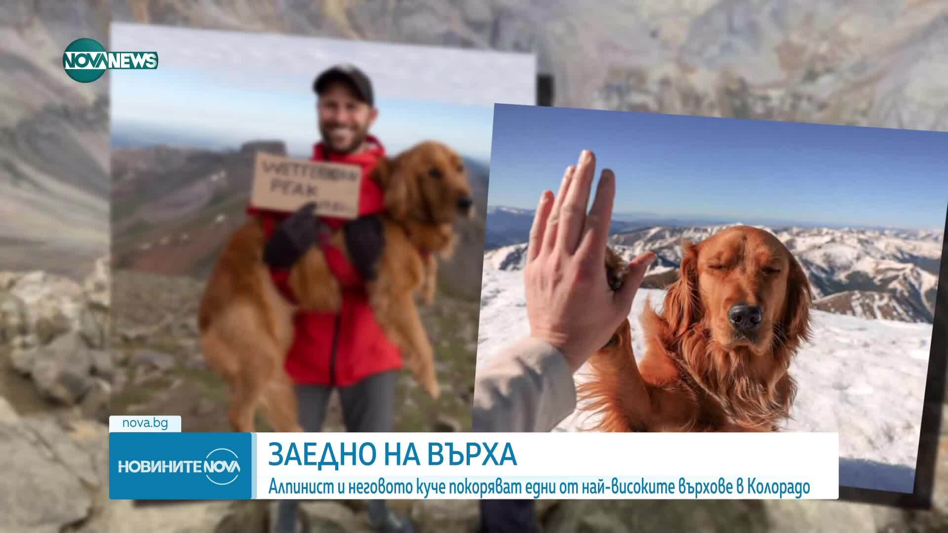 Алпинист и кучето му покоряват високи върхове в Колорадо