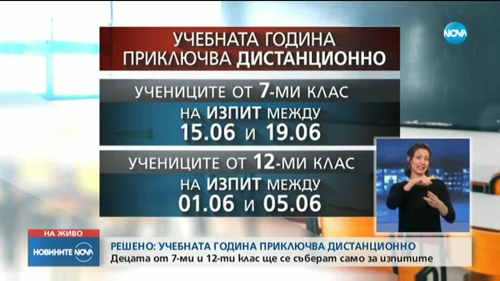 ОКОНЧАТЕЛНО: Учебната година ще приключи дистанционно