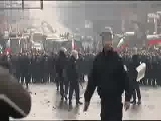 Полицейски Произвол! Протест Край Орлов Мост! *14.01.2009г*